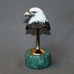 Bronze Eagle Sculpture Signed Limited Edition Bird Of Prey Figurine - thumbnail 3