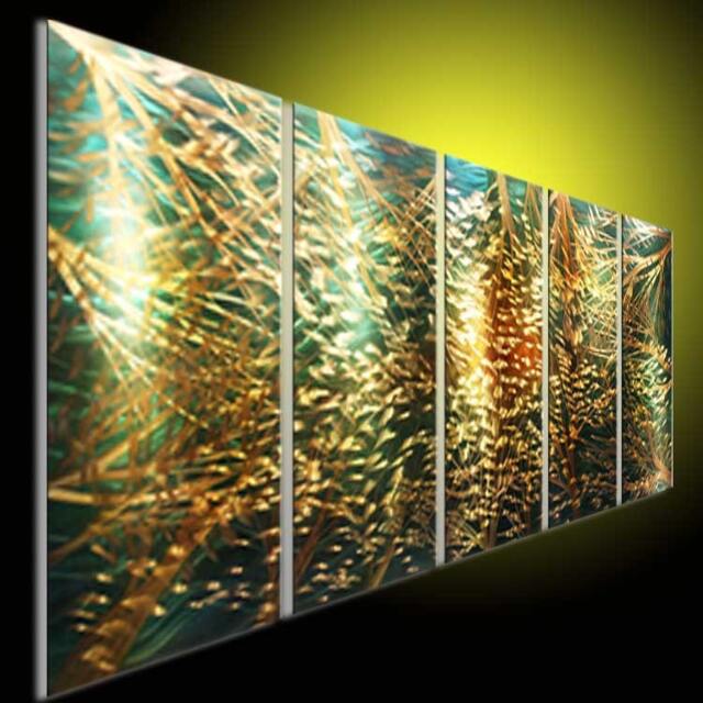 Metal Abstract Wall Art, Modern 3D Sculpture, Indoor Outdoor Decor - image 1