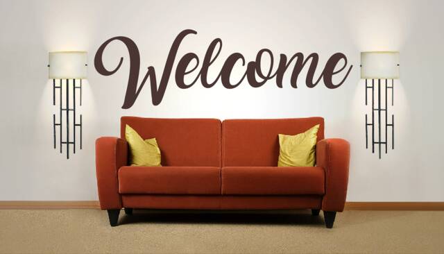Welcome Quote Matt Vinyl Wall Art Sticker Decal Mural. Home, Decor. Inspirational. Bedroom, Living Room, Study, Mirror, Window, Car - image 1