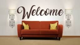 Welcome Quote Matt Vinyl Wall Art Sticker Decal Mural. Home, Decor. Inspirational. Bedroom, Living Room, Study, Mirror, Window, Car - thumbnail 1