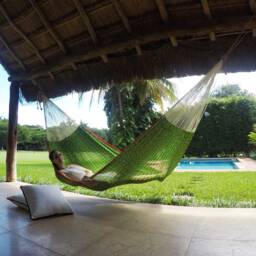 Nopales Hammock Made With Thick Nylon Thread - Traditional Mayan Hammocks Customs Taxes Included - thumbnail 3