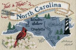 North Carolina State Pillow With Feather Insert - thumbnail 2