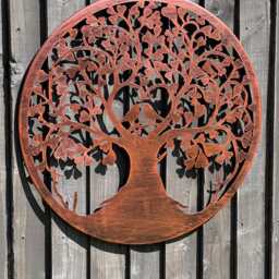 Handmade Bronze Tree Of Life Wall Art, Lovebirds Anniversary Gift - thumbnail 3