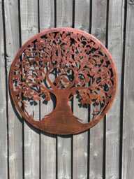 Handmade Bronze Tree Of Life Wall Art, Lovebirds Anniversary Gift - thumbnail 1