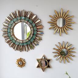 "Peruvian Mirrors ""Turquoise Stellar Collection"