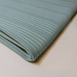 Mint Premium Ribbed Striped Raised Viscose Jersey Stretch Dress Fabric 50 - thumbnail 3