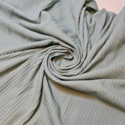 Mint Premium Ribbed Striped Raised Viscose Jersey Stretch Dress Fabric 50 - thumbnail 1