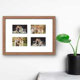 Instax Wide Photo Frame - 4 Large Display A4 Film Minimalist Black White Or Oak Wood - thumbnail 4