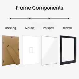 Instax Wide Photo Frame - 4 Large Display A4 Film Minimalist Black White Or Oak Wood - thumbnail 3