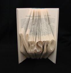 Nesto 5 Letter Names Folded-Book Art Sculpture - thumbnail 1