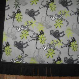 "Xl Fleece Dinosaur Skeleton Blanket Throw 58"" X 70" - thumbnail 3