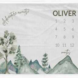 Milestone Blanket Gift Personalised Baby Month Photo Prop - thumbnail 2
