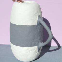 Arrow Paper Mache Wet Vase Pitcher With Copper Plated Spout - thumbnail 2