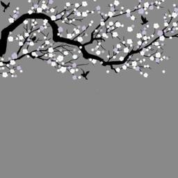 Cherry Pink Blossom Tree, Large Flower Tree Decal For Nursery Decoration, Wall Mural-Dk251 - thumbnail 2