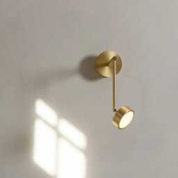 Mid-Century Style Brass Wall Lamp With Adjustable Head Softspot Vertical Sconce/Articulating- Stilnovo in Finish - thumbnail 3