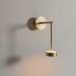 Mid-Century Style Brass Wall Lamp With Adjustable Head Softspot Vertical Sconce/Articulating- Stilnovo in Finish - thumbnail 2