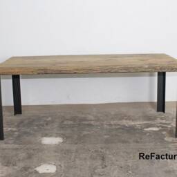 Coffee Table Made Of Old Scaffold Planks, Occasional Table, Coffee Industrial Wood Upcycling Reclaimed - thumbnail 3