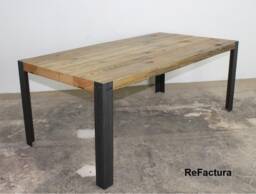 Coffee Table Made Of Old Scaffold Planks, Occasional Table, Coffee Industrial Wood Upcycling Reclaimed - thumbnail 1
