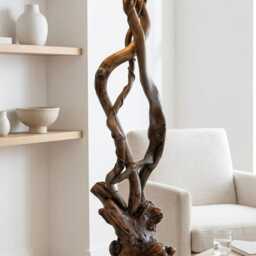 Handmade Driftwood Floor Lamp - thumbnail 4