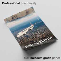 American Airlines Airbus A321 Neo Poster - Philadelphia Pennsylvania Aviation Art Print Civil Airliner Wall Pilot Office Decor - thumbnail 2