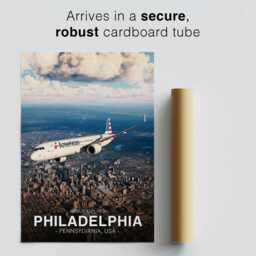 American Airlines Airbus A321 Neo Poster - Philadelphia Pennsylvania Aviation Art Print Civil Airliner Wall Pilot Office Decor - thumbnail 3