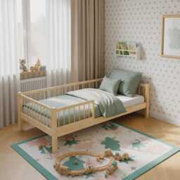 Solid Pine Montessori Floor Bed - Low Ground Toddler Frame By Snuglee - Free Delivery - thumbnail 3