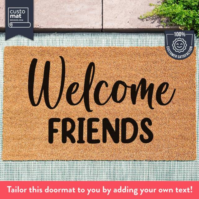 Your Text Here - Personalised Doormat Entrance Decor Home D??cor Housewarming Present Choose Font - image 1