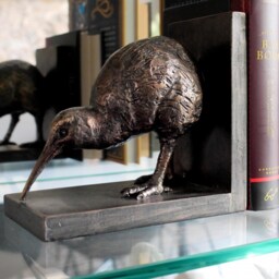 Brown Finish Resin Bird Book Ends Home Decoration Ornament Antique Style - thumbnail 3
