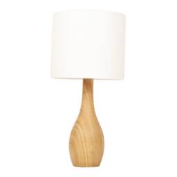 Hand Turned Oak Table Lamp/ Wooden Lamp - thumbnail 2