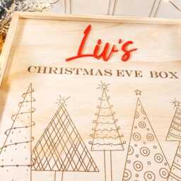 Personalized Wooden Christmas Eve Box, Engraved Family Xmas Keepsake - thumbnail 2