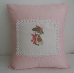 Beatrix Potter Benjamin Bunny Embroidered - Nursery Cushion - thumbnail 1