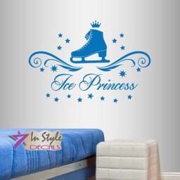In-Style Decals Wall Vinyl Decal Home Decor Art Sticker Ice Princess Skate Stars Figure Skating Girl Nursery Removable Mural Design 2030