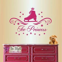 In-Style Decals Wall Vinyl Decal Home Decor Art Sticker Ice Princess Skate Stars Figure Skating Girl Nursery Removable Mural Design 2030 - thumbnail 2