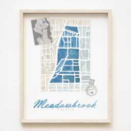 Meadowbrook Seattle Neighborhood Map Watercolor Print Washington City Block Plan - Art Print Downtown Wall Realtor Gift Local - thumbnail 1