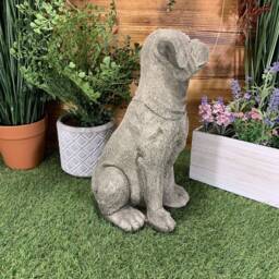 Stone Garden Large Detailed Boxer Dog Gift Statue Ornament - thumbnail 2