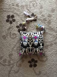 20x20 Velvet Ikat Pillow Cover Handwoven Silk Accent