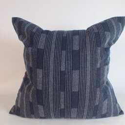 Blue Cushions Handmade Fabrics Throw Cushions Accent Pillow Boho Chic - thumbnail 3