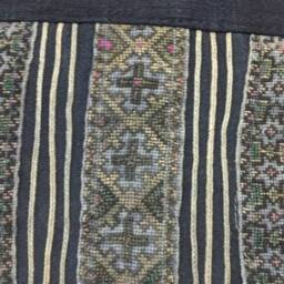 Vintage Handmade Tribal Hmong Embroidered Silk Cotton Pillow Cover - thumbnail 2