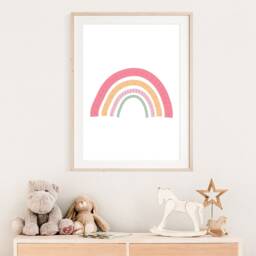 Girls Nursery Print, Pastel Rainbow Wall Art, Bedroom Weather Playroom Prints, Art - thumbnail 3