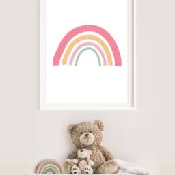 Girls Nursery Print, Pastel Rainbow Wall Art, Bedroom Weather Playroom Prints, Art - thumbnail 4