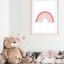 Girls Nursery Print, Pastel Rainbow Wall Art, Bedroom Weather Playroom Prints, Art - thumbnail 2