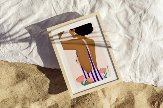 Illustration Of A Paper Poster - Swimming - image 1