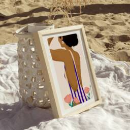 Illustration Of A Paper Poster - Swimming - thumbnail 2