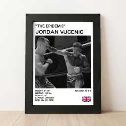 Jordan Vucenic Mma Poster The Epidemic, Fight Art Print - thumbnail 1