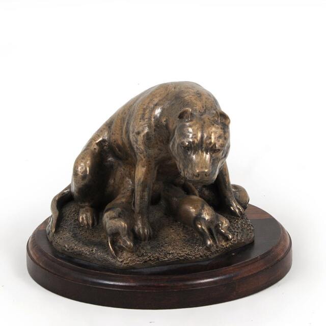 American Staffordshire Terrier - Mama, Dog Wooden Base Statue, Limited Edition, Artdog - image 1