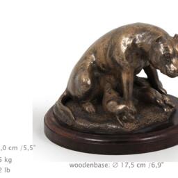 American Staffordshire Terrier - Mama, Dog Wooden Base Statue, Limited Edition, Artdog - thumbnail 4