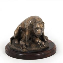 American Staffordshire Terrier - Mama, Dog Wooden Base Statue, Limited Edition, Artdog