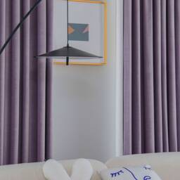 115 Colors, E43-19 A Pair Of Deep Lavender Velvet Curtains , Living Room Curtains, Velvet Drapery Panels, Bedroom Custom Made - thumbnail 2