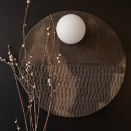 Handmade Abstract Ceramic Wall Sconce Rustic Modern Lighting - thumbnail 2
