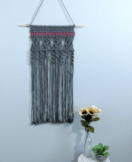 Grey Macrame Wall Hanging - image 1